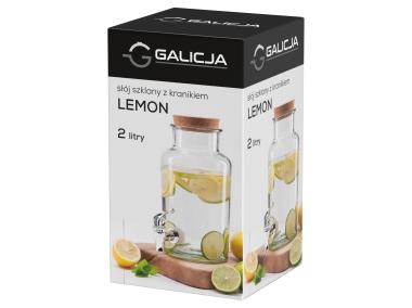Zdjęcie: Słój szklany z kranikiem Lemon 2L 31220 GALICJA