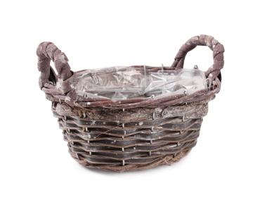 Zdjęcie: Koszyk wiklinowy z uchwytami osłonka 25x18x9/16 cm TIN TOURS