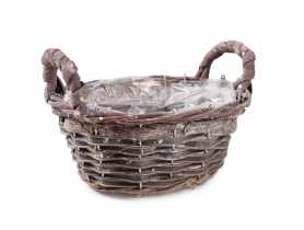 Koszyk wiklinowy z uchwytami osłonka 25x18x9/16 cm TIN TOURS