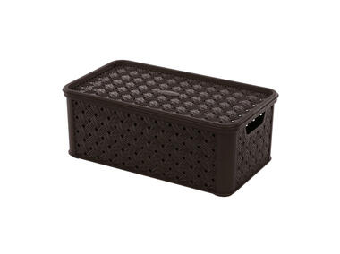 Zdjęcie: Koszyk średni Arianna 29x16,6x11,2 cm z pokrywą brązowy ALTOMDESIGN