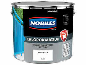 Farba emalia chlorokauczukowa 10 L biała NOBILES