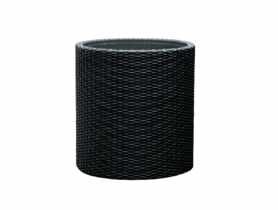 Doniczka okrągła rattan 44 cm antracyt CURVER