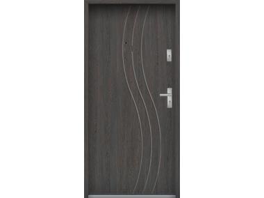 Zdjęcie: Drzwi wejściowe do mieszkań Bastion N-07 Wenge deska 90 cm lewe OSP KR CENTER