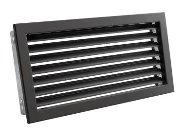 Zdjęcie: Kratka Ventlab KRVZS325x170-ML.CZ z żaluzją stałą czarna DARCO