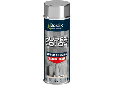 Zdjęcie: Lakier akrylowy z efektem super chromu Super Color Super Chrome, chrom srebrny 400 ml BOSTIK