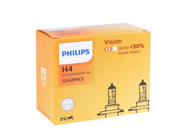 Zdjęcie: Żarówka H4 60/55 W P43 Vision C2 PH Dwupak PHILIPS