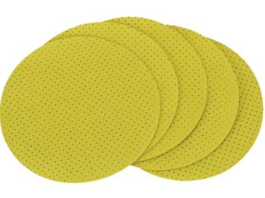 Zdjęcie: Krążek ścierny żółty perforowany 225 mm, G100, 5 sztuk STALCO