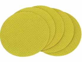 Krążek ścierny żółty perforowany 225 mm, G100, 5 sztuk STALCO