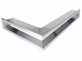 Kratka kominkowa otwarta narożna lewa 60x40x6 cm inox PARKANEX