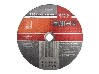 Zdjęcie: Ściernica do cięcia stali nierdz. 230x19x2223 mm płaska MODECO EXPERT
