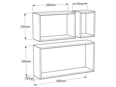 Zdjęcie: Półka modułowa prostokątna FRS 1 biała 600x380x170 mm VELANO