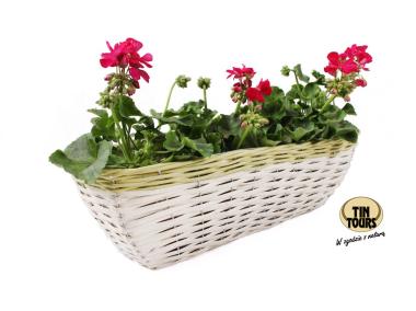 Zdjęcie: Kosz wiklinowy do obsadzania kwiatami 50x20x15 cm TIN TOURS