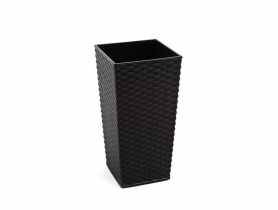 Doniczka Finezja rattan 40x40 cm czarny LAMELA