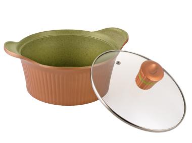 Zdjęcie: Rondel aluminiowy Modi 24 cm - 4 L z pokrywką FLORINA