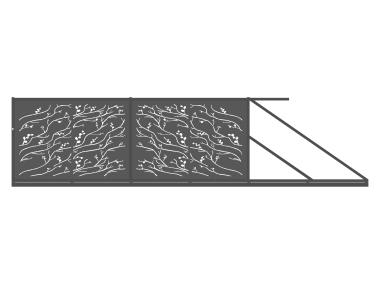 Zdjęcie: Brama przesuwna Melania 4,00 m, 1,50 m, stal ocynk+RAL7016 struktura prawa POLBRAM