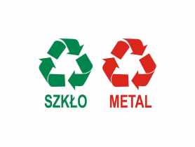 Oznaczenie "Szkło i Metal" 15x15 cm METRO