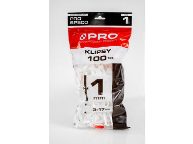 Zdjęcie: System poziomujący PRO-SP800 1 mm klipsy 100 szt. worek PRO