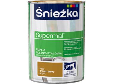 Zdjęcie: Emalia Supermal orzech jasny F555 0,8L ŚNIEŻKA