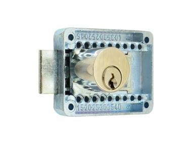 Zdjęcie: Zamek meblowy wierzchni niklowany 50720 LOB