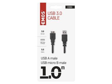 Zdjęcie: Kabel USB 3.0 A/M-Micro B/M 1m EMOS