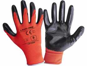 Rękawice nitryl czerwone-czarne l221911p, 12par, "11", CE,LAHTI PRO