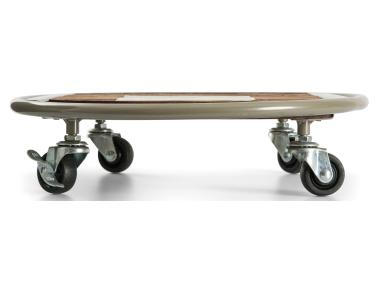 Zdjęcie: Podstawka na kółkach pod doniczkę Floraroll Metal Wood, fi35 cm FSC-FR NORTENE