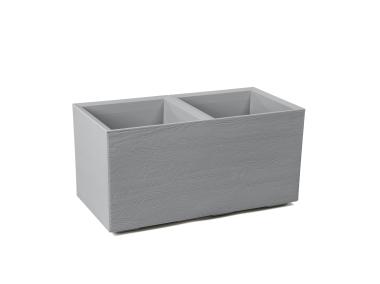 Zdjęcie: Kwietnik Karo 800x400x400 mm deska recycled, szary LAMELA