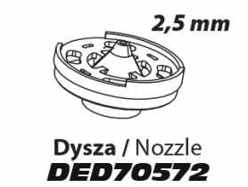 Dysza 2,5 mm do DED7057 DEDRA