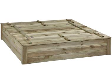 Zdjęcie: Piaskownica 140x140 cm z ławeczką i przykryciem Tom SOBEX