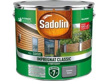 Zdjęcie: Impregnat ochronno-dekoracyjny hybrydowy Classic 9 L ciemny szary SADOLIN