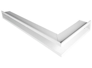 Zdjęcie: Kratka kominkowa otwarta narożna prawa 60x40x6 cm biała PARKANEX