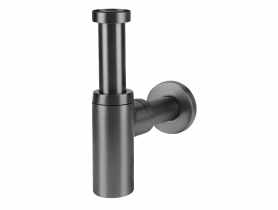 Syfon ozdobny do umywalki butelkowy bez spustu metalowy, grafit INSTADRAIN