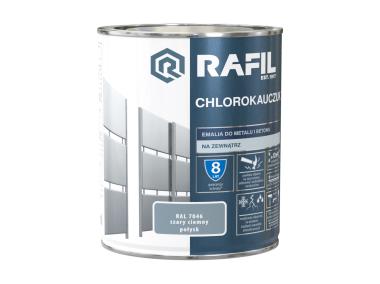 Zdjęcie: Emalia chlorokauczuk szary ciemny RAL7046 0,75L RAFIL