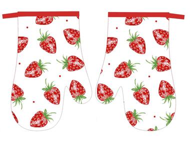 Zdjęcie: Rękawice kuchenne Fruits 0318FS11 z magnesem komplet 2 sztuk EUROMAT