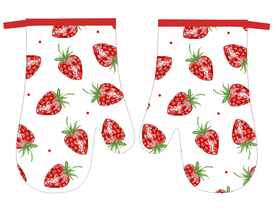 Rękawice kuchenne Fruits 0318FS11 z magnesem komplet 2 sztuk EUROMAT
