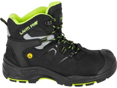 Zdjęcie: Trzewiki nubukowe czarno-zielone, S3 FO HRO SR, "41", CE, LAHTI PRO