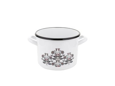 Zdjęcie: Garnek emaliowany Ethnic bez pokrywki 16 cm - 2,2 L prosty EMALIA PLESZEW