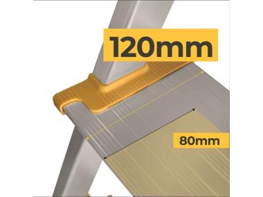 Zdjęcie: Drabina aluminiowa jednostronna MAX 5-stopniowa DRABEST