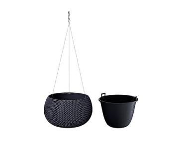 Zdjęcie: Doniczka Splofy Bowl Ws antracytowy 29 cm PROSPERPLAST