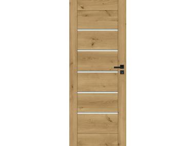 Zdjęcie: Drzwi wewnętrzne Chicago dąb górski 60 cm lewe pełne pokojowe slim WINDOOR