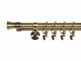 Karnisz podwójny Villa 20x16 mm antyczny mosiądz 300 cm MARDOM