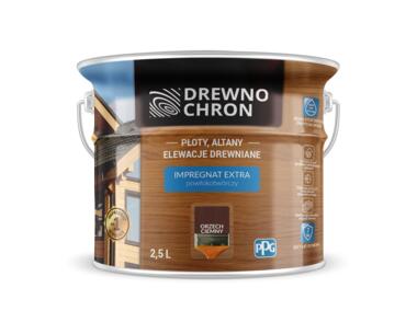 Zdjęcie: Impregnat do drewna Extra orzech ciemny 2,5 L DREWNOCHRON