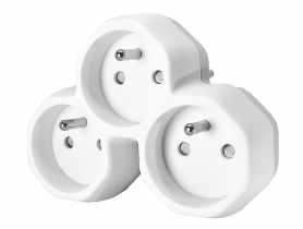 Rozgałęźnik 3 gniazda z uziemieniem ECOLINE