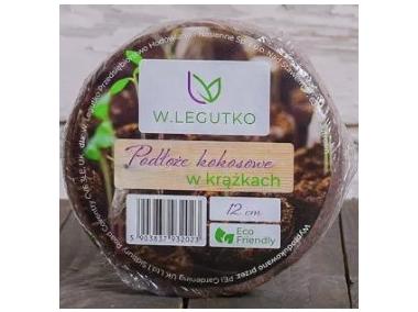 Zdjęcie: Podłoże kokosowe w krążku 12 cm, 1 sztuka, drobna frakcja W.LEGUTKO