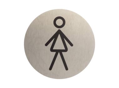 Zdjęcie: Oznaczenie ANO 75 mm WC - damskie inox METRO