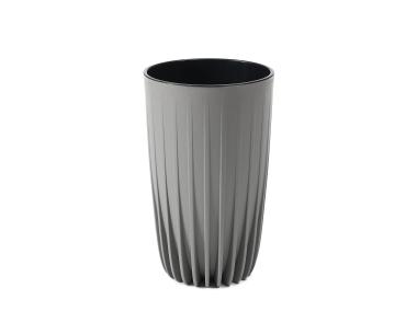 Zdjęcie: Donica wysoka Mira 250 mm Eco wood, szary LAMELA