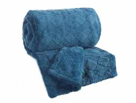 Koc Nancy 200x220 cm granatowy EUROFIRANY