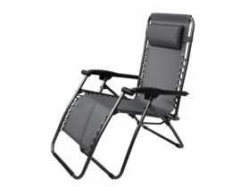 Leżak rozkładany Bliss Comfort szary MINGO