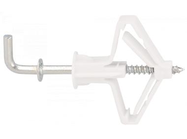 Zdjęcie: Kołek tworzywowy z hakiem prostym GK 10 mm 50 szt. RAWLPLUG