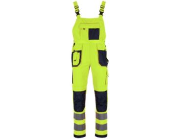 Zdjęcie: Spodnie ogrodniczki ostrzegawcze Basic Neon Line, rozmiar M, żółty STALCO